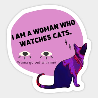 Crazy Cat Lady Relatable Funny Bad Translation English Quote Sticker